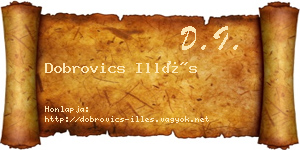 Dobrovics Illés névjegykártya